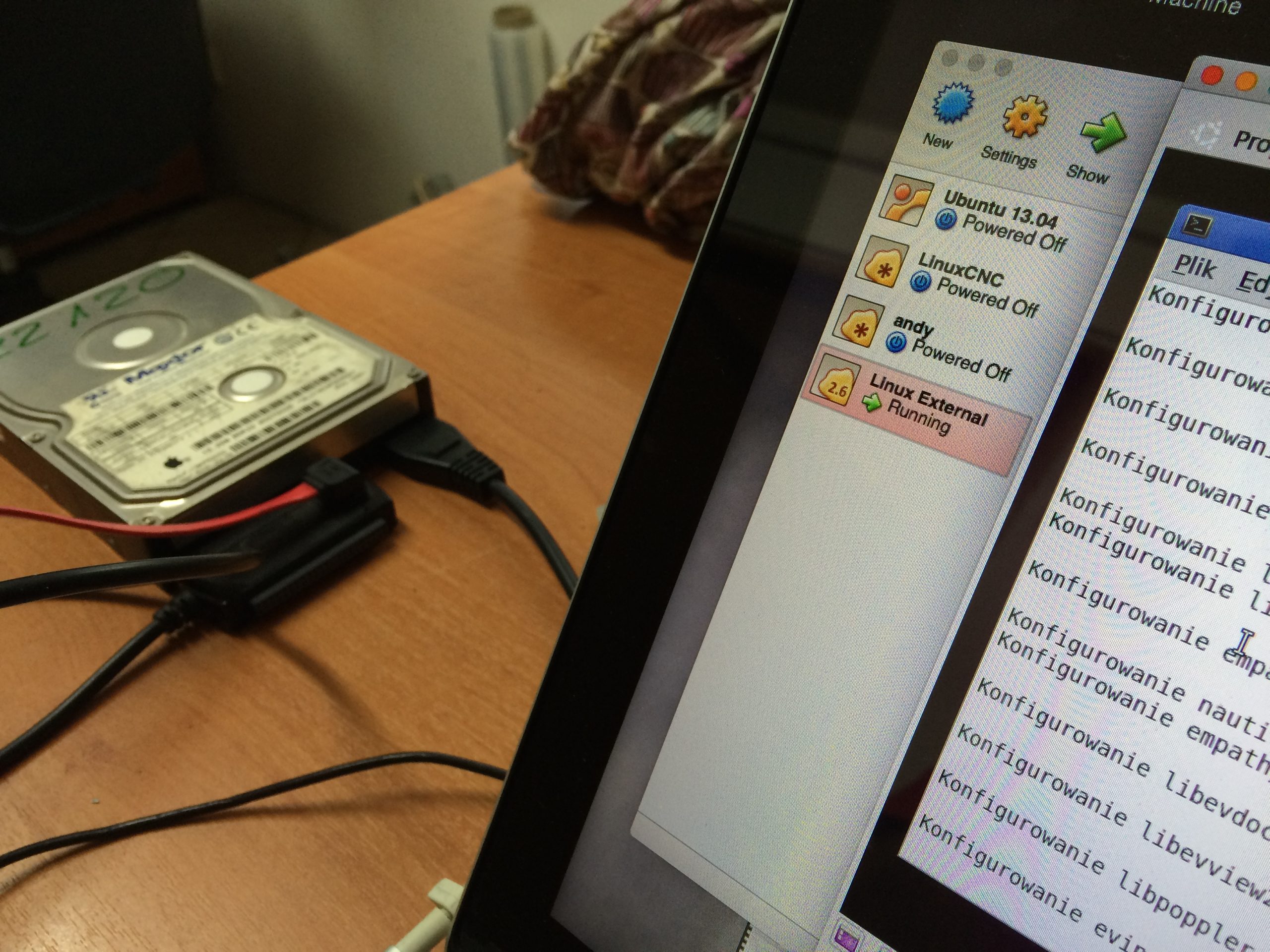 Wirtualka z zewnętrznego dysku